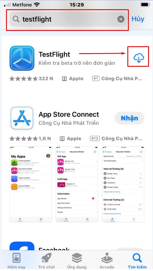 1-Tải Testflight